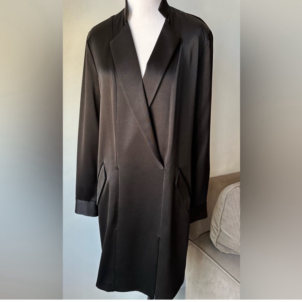 Halston Heritage Black Tuxedo Dress